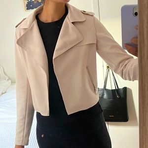 Anthro Pink Suede Jacket